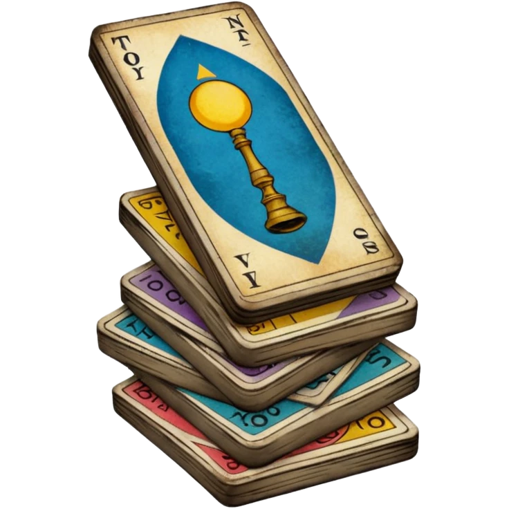 A small stack of tarot cards emoji