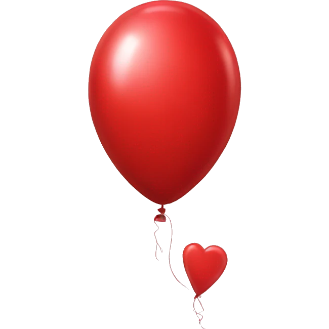 red balloon art emoji