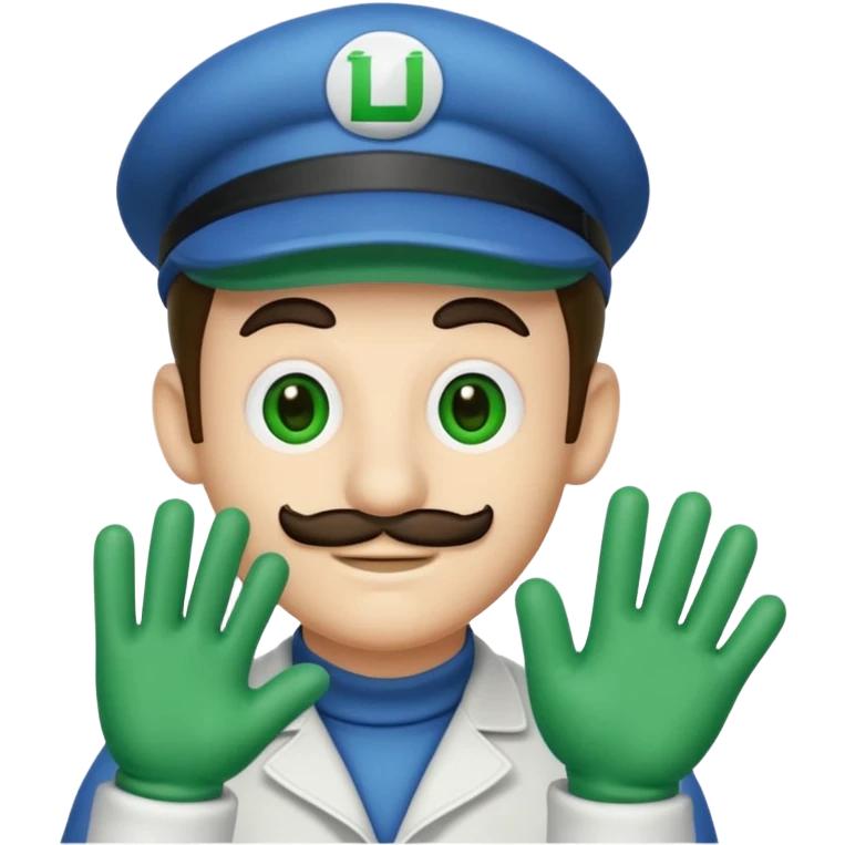 Luigi white gloves emoji