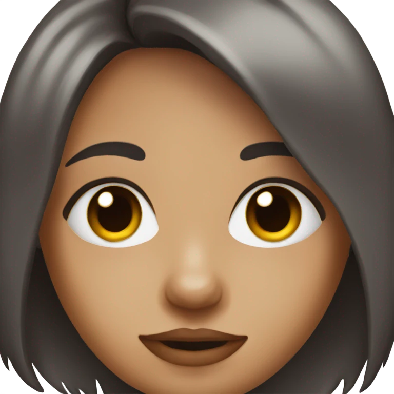 Girl with dark red wolfcut emoji