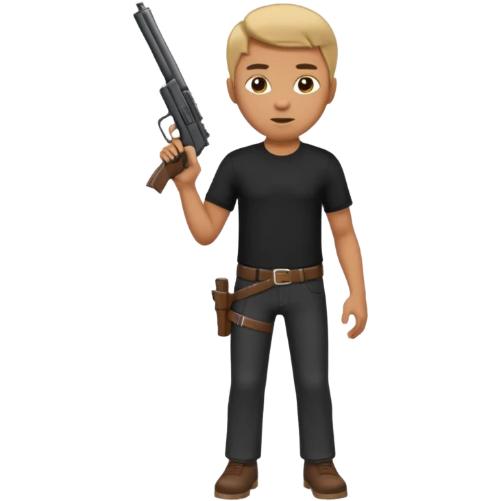 Full body male with a gun emoji