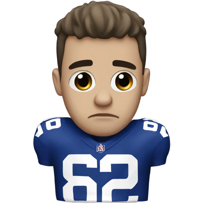 Sad white New York Giants fan emoji
