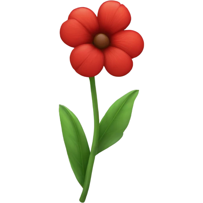 A red flower emoji