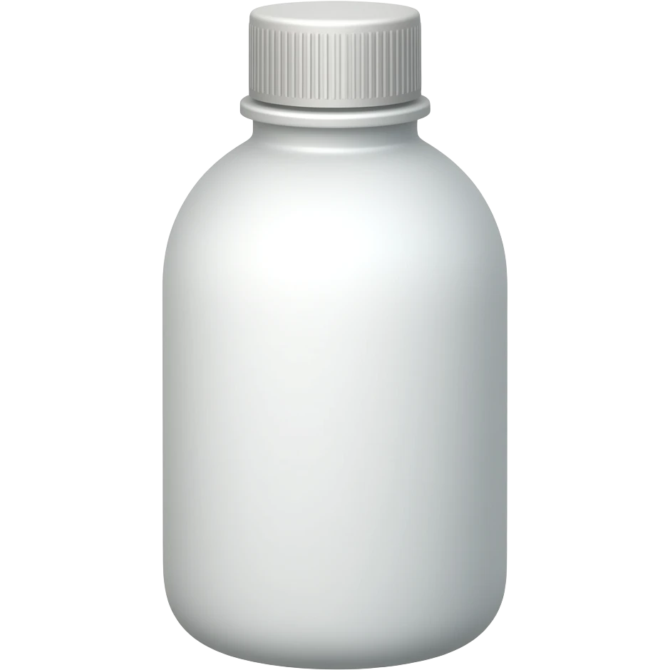 Botella blanca . Tapa sport. Forma simple, sin etiquetas. emoji