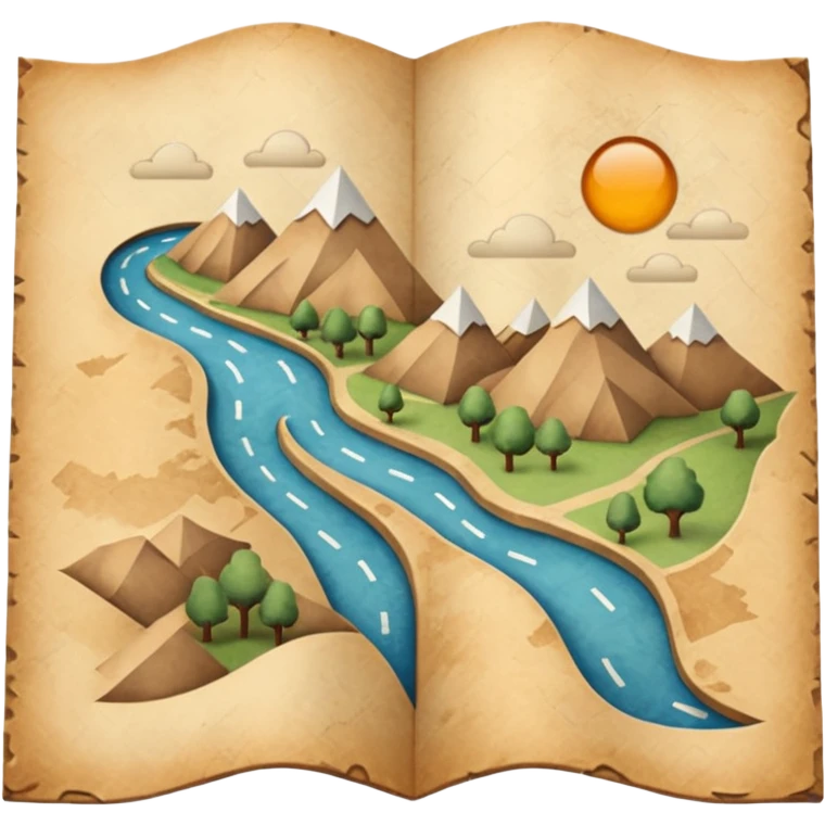 paper map emoji