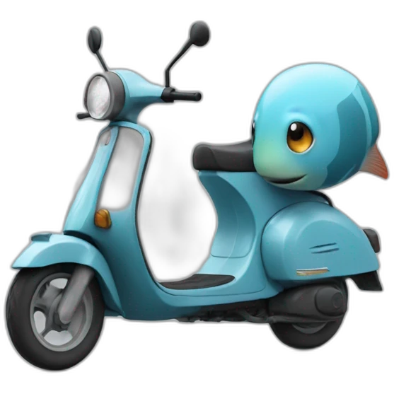 poisson sur un scooter emoji