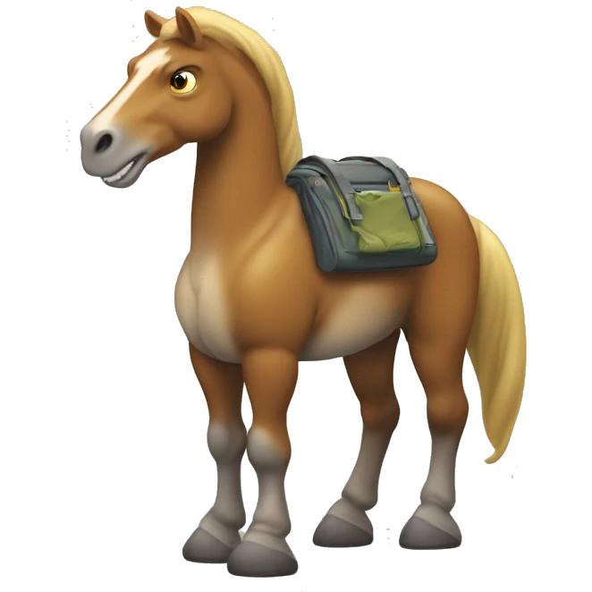 Cavalo em cima de um dinossauro emoji