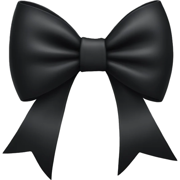 Black bow emoji