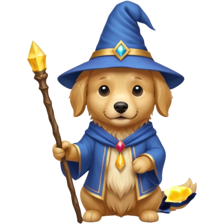 Dog wizard emoji