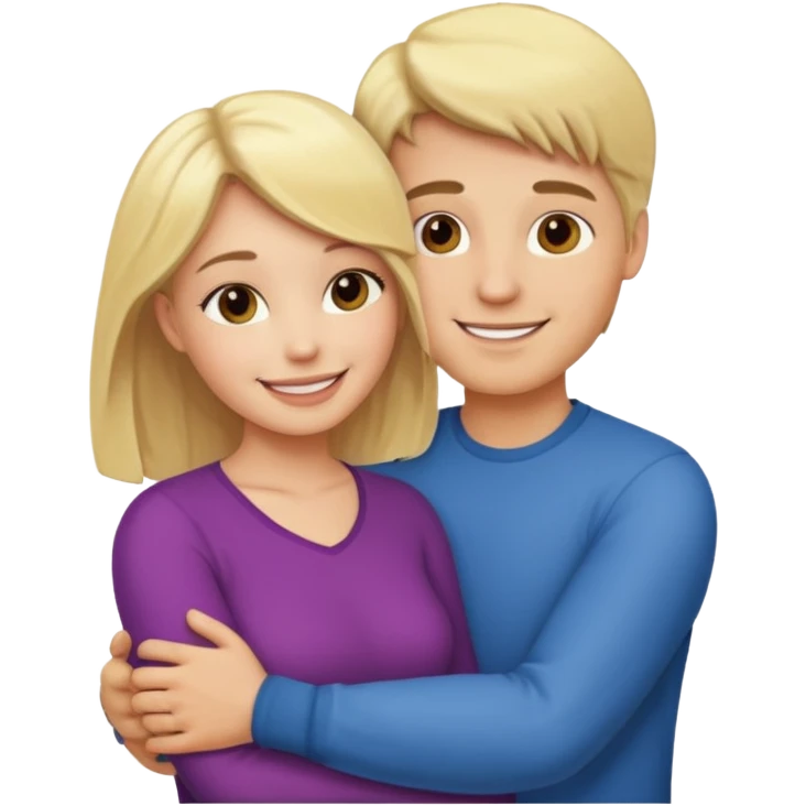 Liebespaar blonder man und Frau emoji