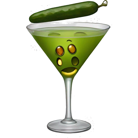 Pickle martini emoji