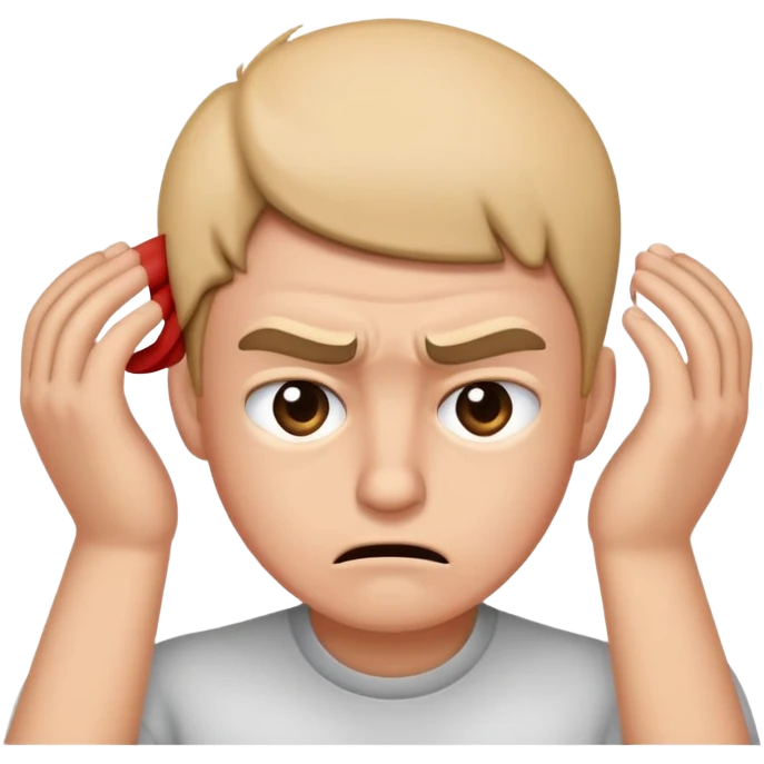 Someone annoyed smacking their head emoji