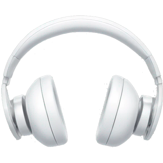 white headphones with white bows emoji