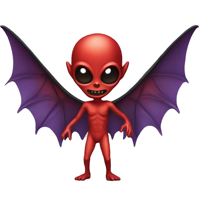 Alien with devil wings emoji