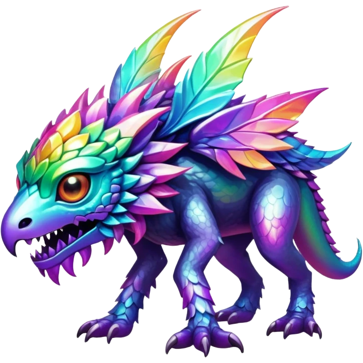 Edgy complex iridescent aesthetic-scenery-Fakémon-creature emoji