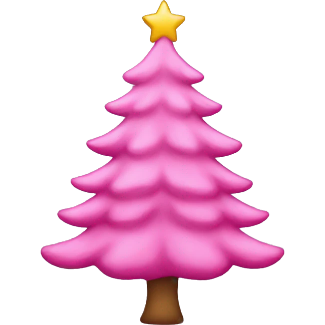 Pink Christmas tree  emoji