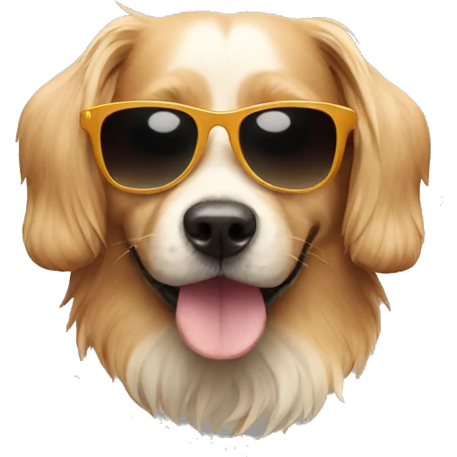 Dog  with sunglass emoji
