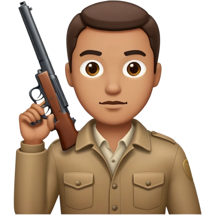 Man holding a gun  emoji