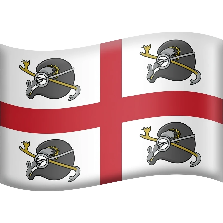 Sardinia Flagge emoji with 4 four heads emoji