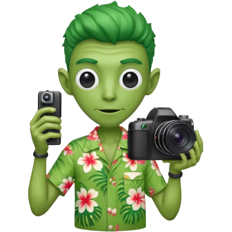 tourist alien emoji