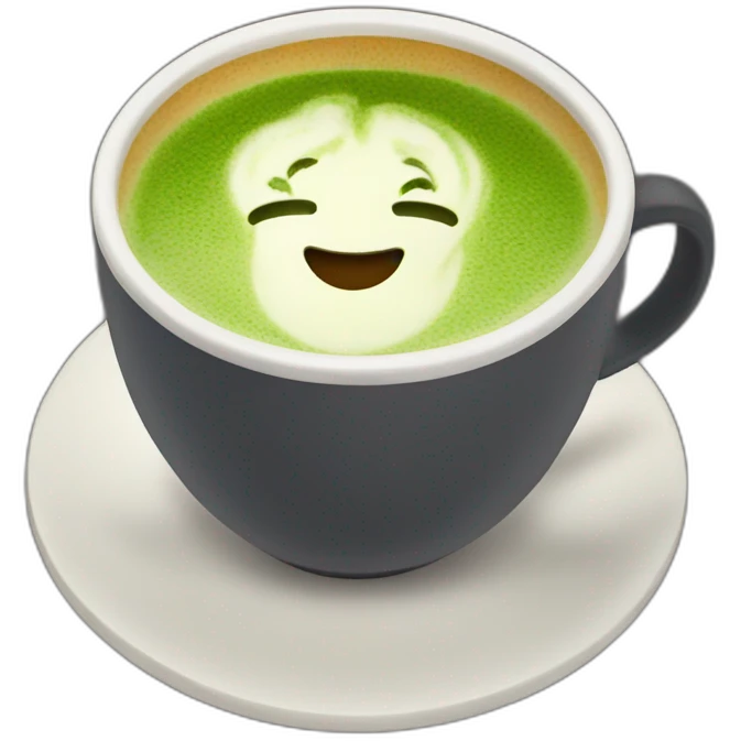 matcha latte in mug emoji