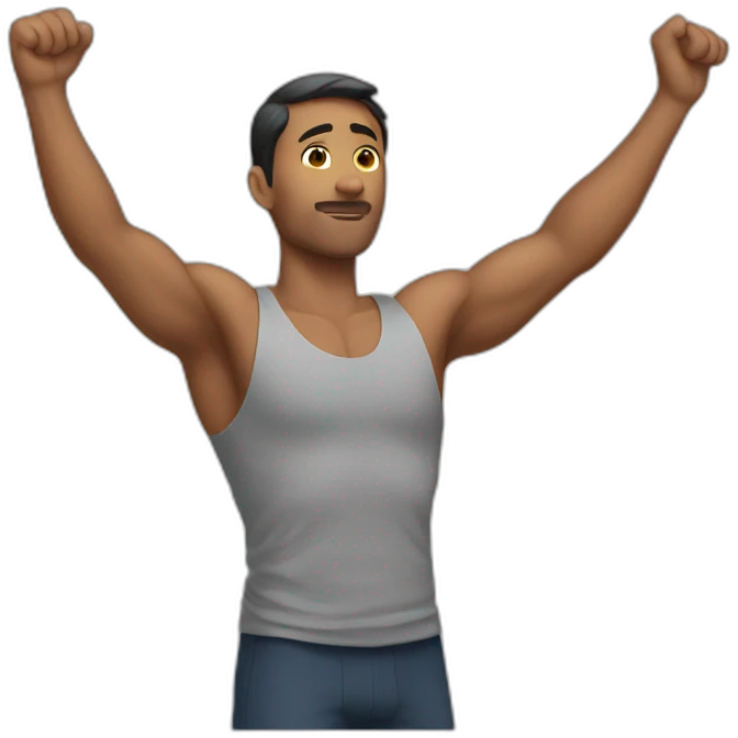 men stretch emoji