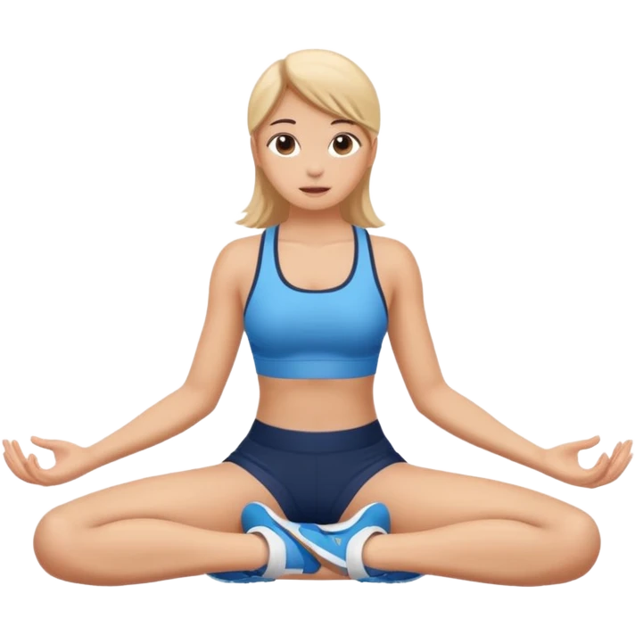 Sport girl do L-sit emoji