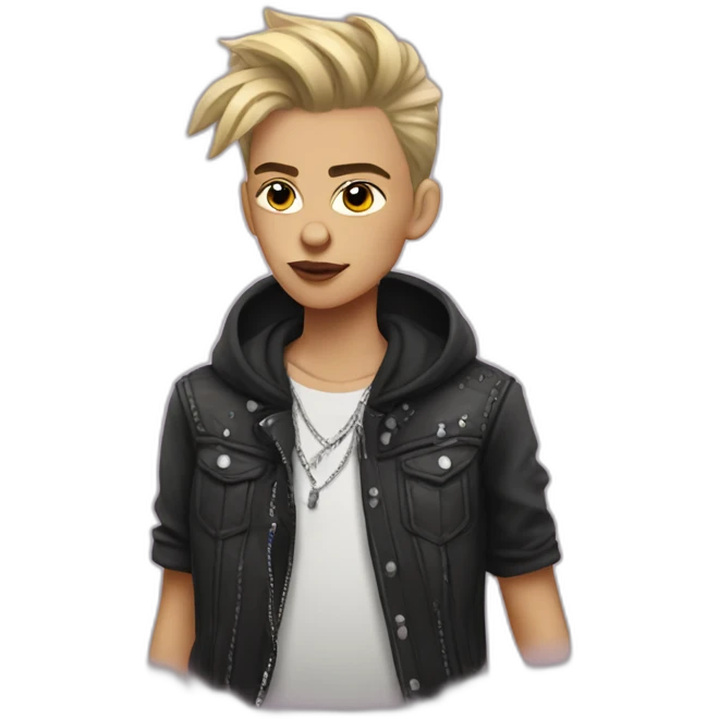 punk androgenous teenager emoji