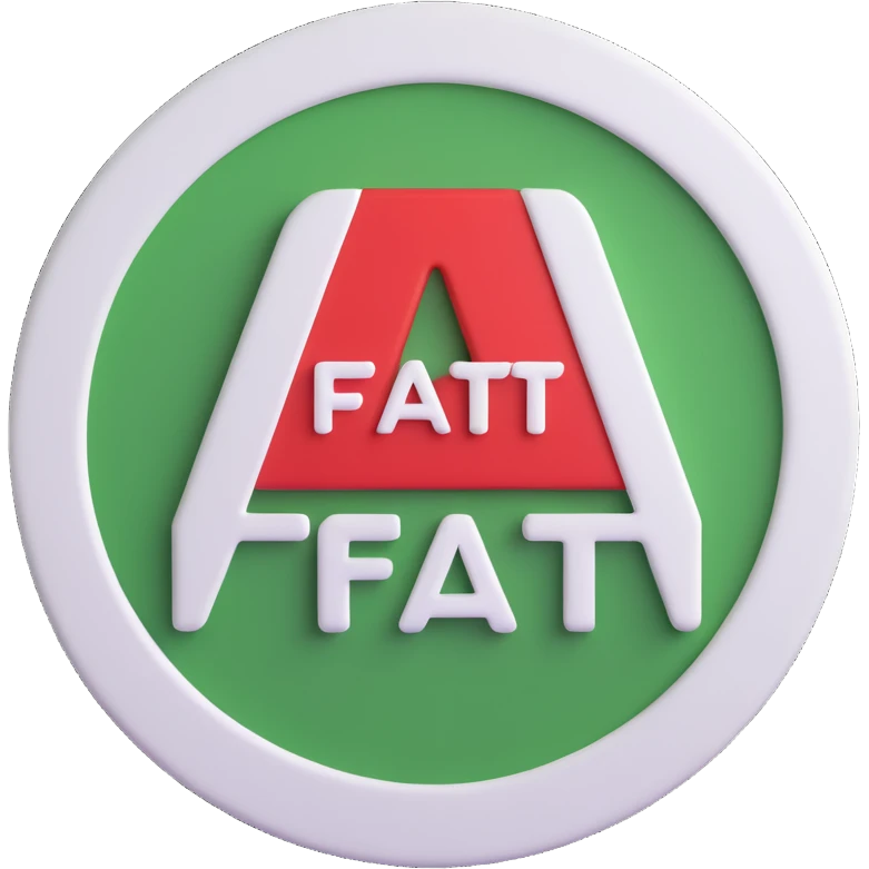 3D circular pattern with white "Fiat" text in the center, red and white color scheme, modern style emoji