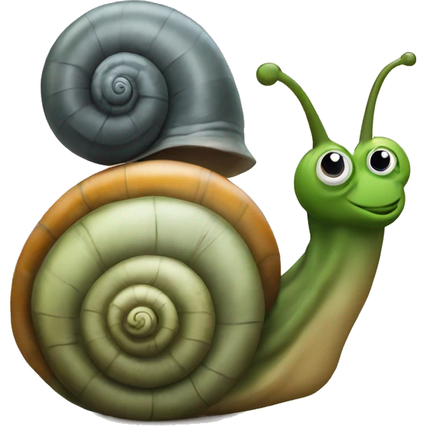 Snail with buggers emoji