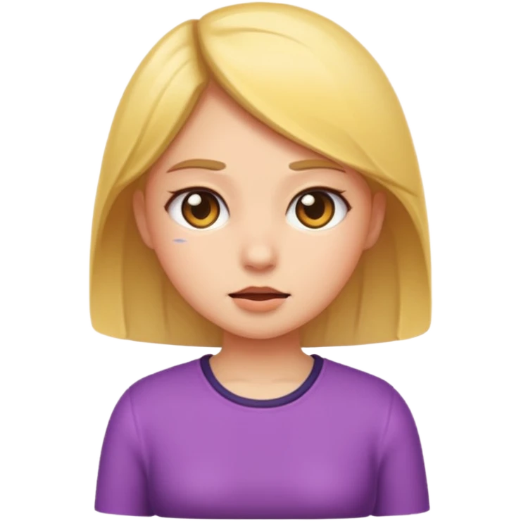 Short tempered girl emoji