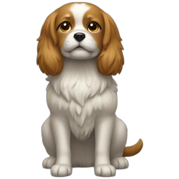 Chat sur chien emoji