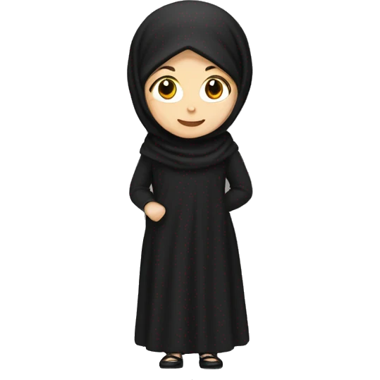 White Girl with Black hijab  emoji