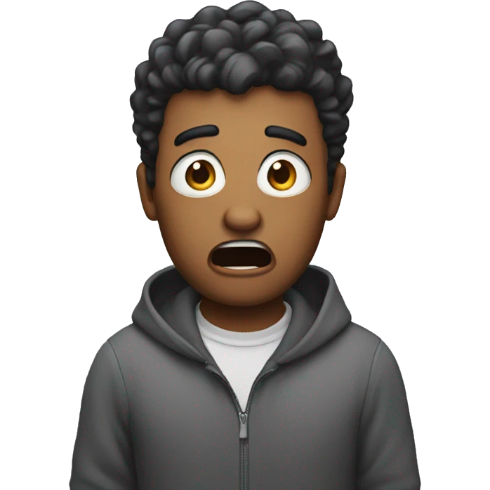 Someone who pretends to be in shock emoji