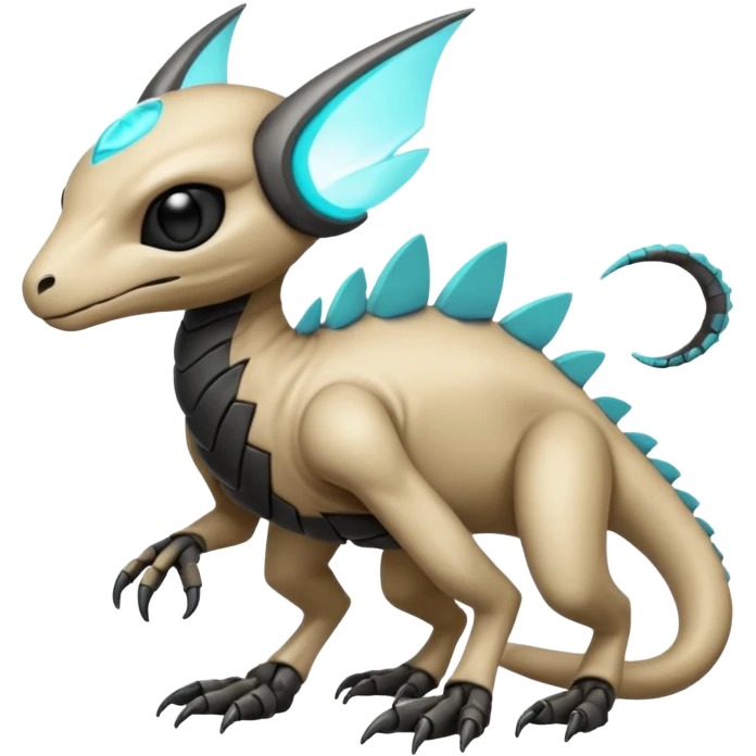 Futuristic Modern Epic Edgy Fakémon-Lombax-creature-hybrid Full Body emoji