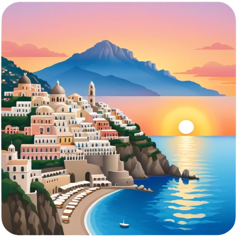 Amalfi Coast sunset  emoji