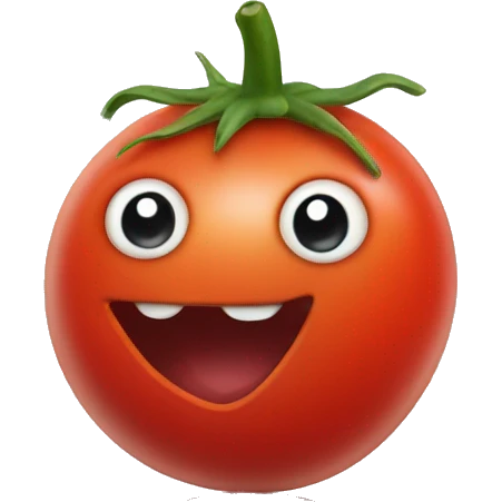 tomato that is half fish  emoji