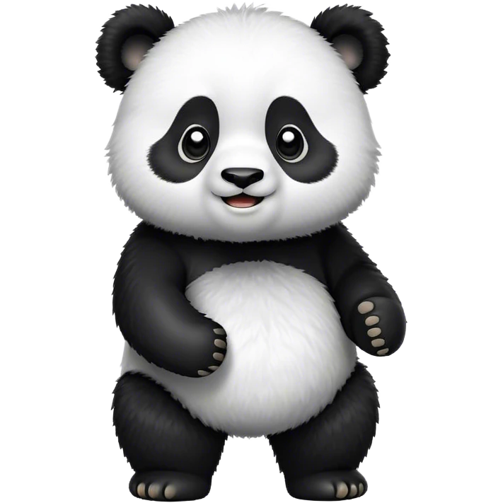 create me a panda that stands and smiles emoji