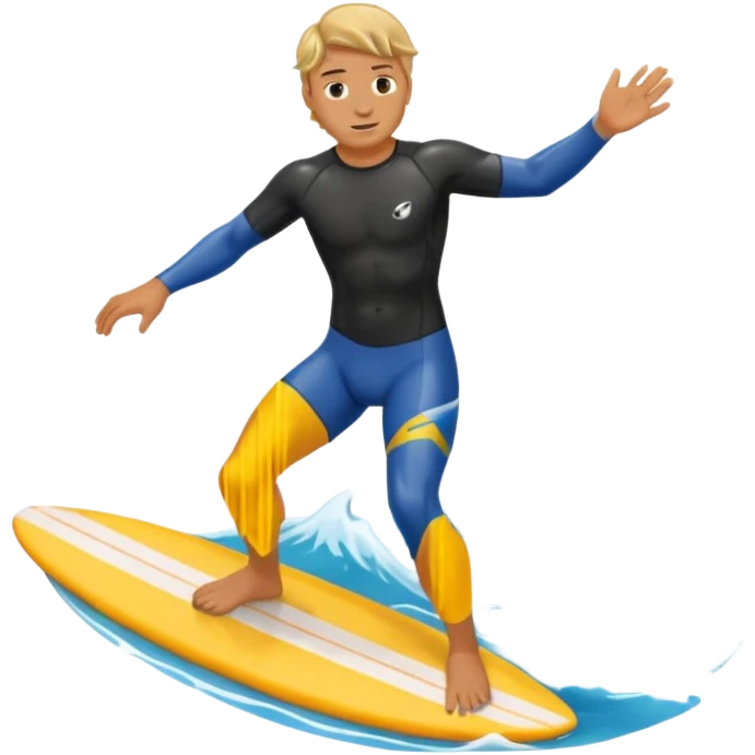 Surfista em onda emoji