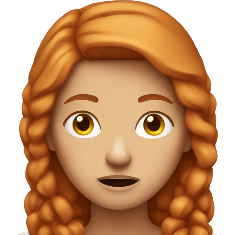 Angry woman with ginger  emoji