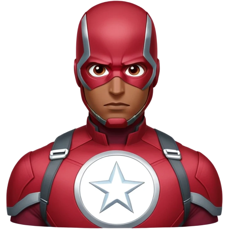 vision marvel half body with red face from captain america: civil war emoji