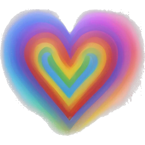 heart rainbow light emoji