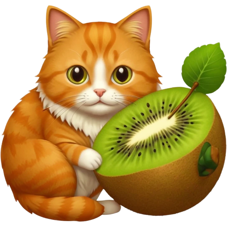 cat with kiwi emoji