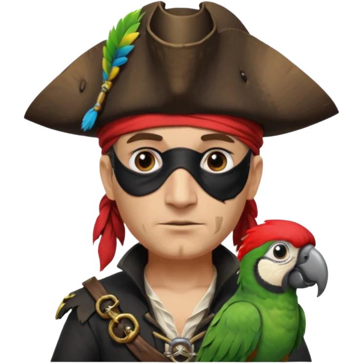 pirate and parrot emoji