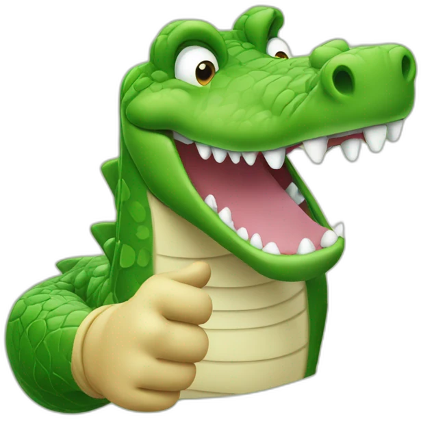 thumbs up crocodile emoji