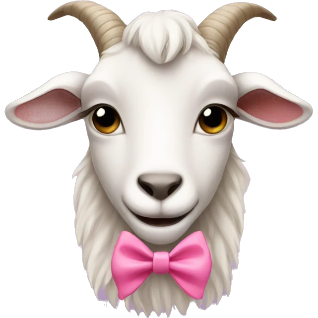 Goat with pink bow emoji