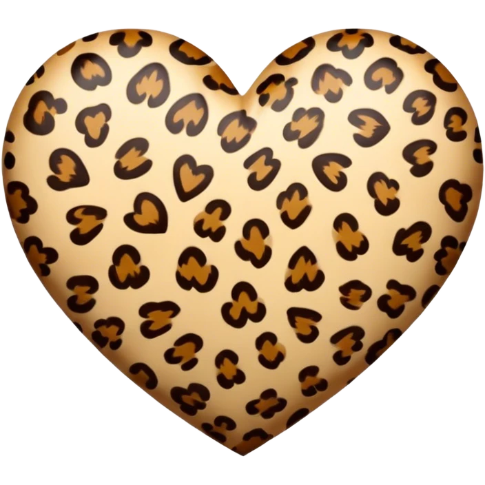 Leopard print heart emoji
