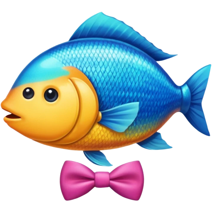 Fish with bow tie emoji