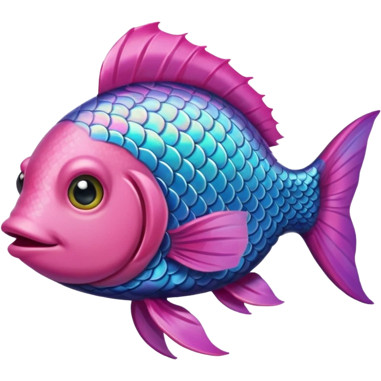 fish with pink hair emoji