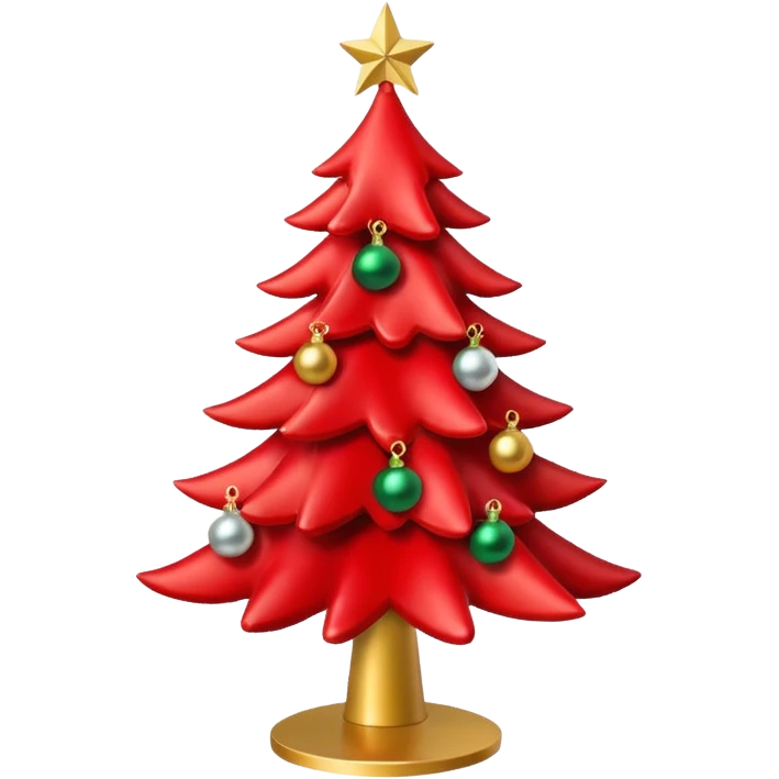 Red christmas tree emoji